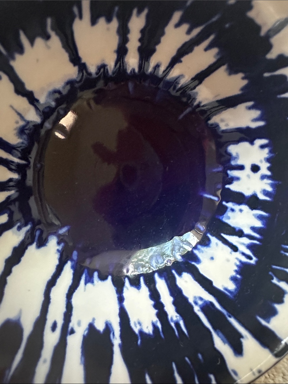 West Elm Indigo Tie Dye Small Nesting Bowls Set of 3 Prep Bowl Cobalt Blue White - Picture 16 of 16